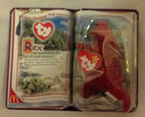 Ty McDonalds Teenie Beanie Baby Dinosaur Trio Rex The Tyrannosaurus Rex