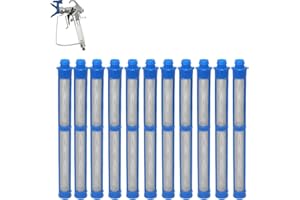 LUCKXUANYUAN 287033 Airless Spray Gun Filter 100 Mesh Blue (11-Pack), Compatible with Graco Contractor PC, II, FTx, Silver Plus & More – Durable Black High-Pressure Paint Sprayer Filters 100Mesh