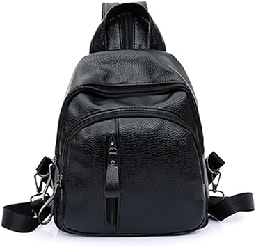 mochilas de piel negras para mujer