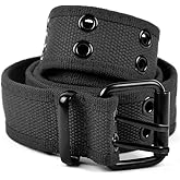 Boxed Gifts Parquet Casual Canvas Belt - Double Hole, Double Grommets for Men & Women