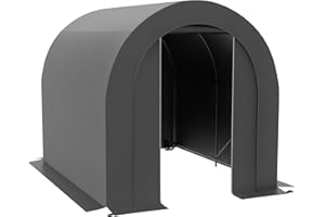 Outsunny 6' x 8' Outdoor Storage Shed Tent, Portable Shed with Galvanised Steel Frame and ZIipper Roll-up Door, Bike Shed Mot