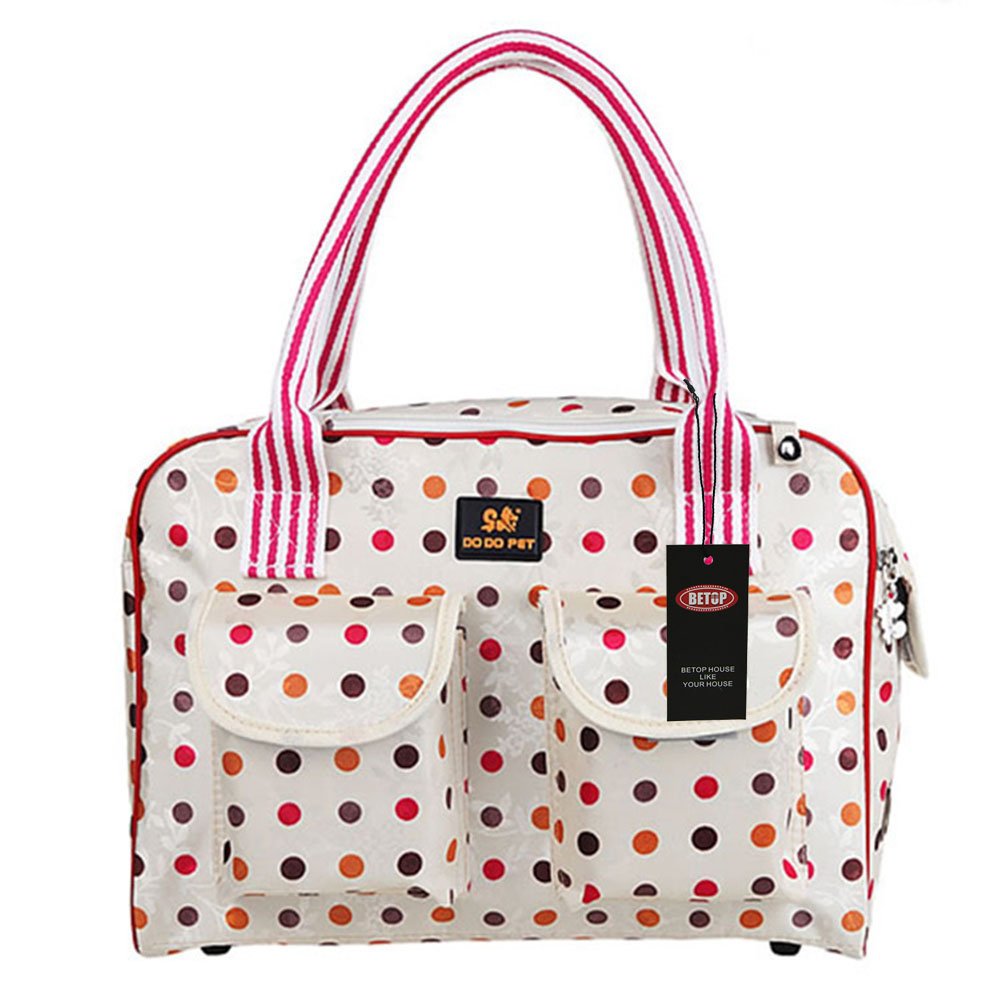 BETOP HOUSE Colorful Polka Dot Pet Dog Carrier Bag Portable Purse