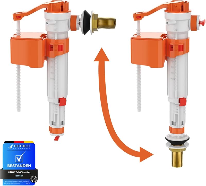 Ibergrif M20521 Toilet Cistern Bottom Side Fill Valve Adjustable Telescopic 3/8"
