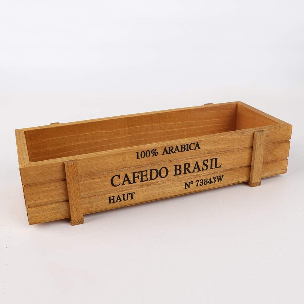Indoor/Outdoor Wooden Succulent Planter Flower Herb Pot Home Garden Flower Decorative Container Storage Box - Image 5