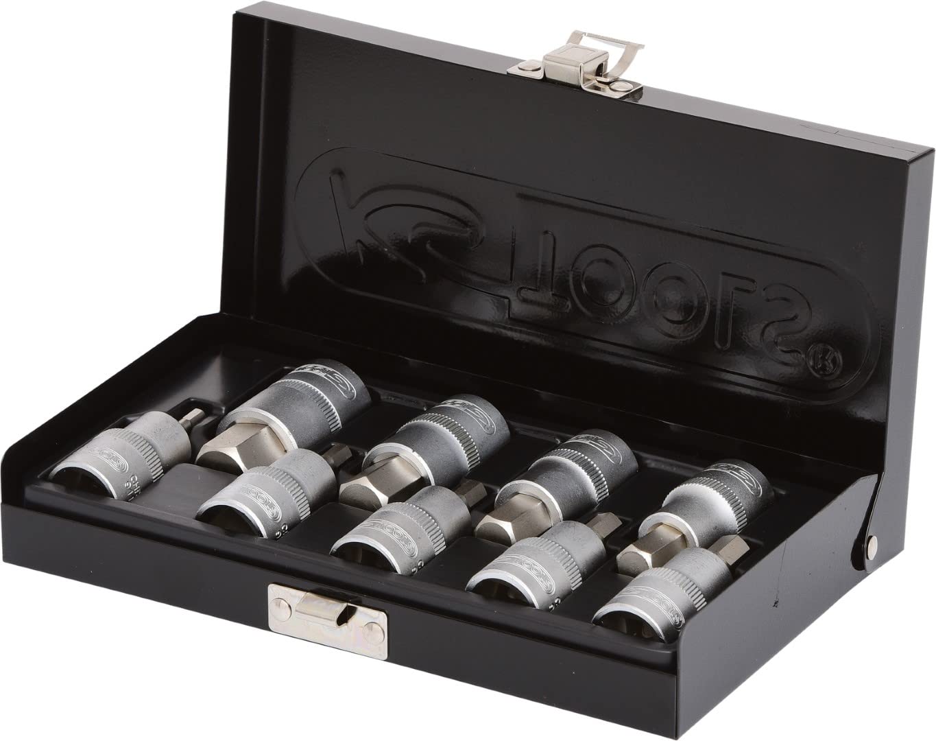 KS Tools 911.1321 Hex Bit Socket Set (9 Pieces) 1/2-inch 4-17mm