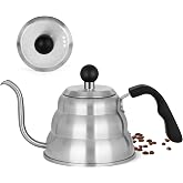 Tea Kettle For Stovetop,Steel Coffee Pot,Drip Pour Over Kettle,Silver,28 oz | Tea Kettle,Stainless Steel Induction Stove Top Kettle,Coffee pot,0.8L,0.9QT