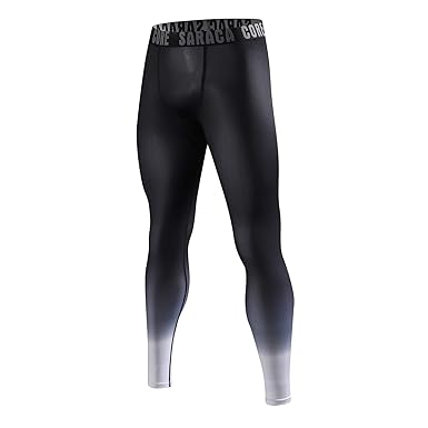 saracacore Männer Jungen Herren Lange 3/4 Unterhose Strumpfhose Unterwäsche Laufhose Fussball Fahrrad Kompressions Fitness Sp