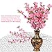 10Pcs Spring Peach Blossom Cherry Plum Bouquet Branch Silk Flower,Artificial Flowers Fake Flower for Wedding Home Office Party Hotel Yard Decoration