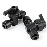 RedChili 12 PCS Quick Connect Drip Irrigation 1/4" Shut Off Valve Fitting, Universal In-line Shutoff Valves for 1/4-Inch Drip Tubing Leak Free Fittings for Sprinkler Irrigation System Connection