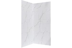 Palisade 78in x 36in x 36in Waterproof Vinyl Corner Shower Surround Kit with Accessories in Urban Glacier