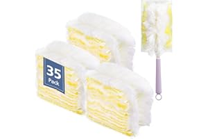ZEEKECH Duster Refills,35 Count Disposable Duster Refill Heavy Duty Dusters Refills Replacement Head,Yellow