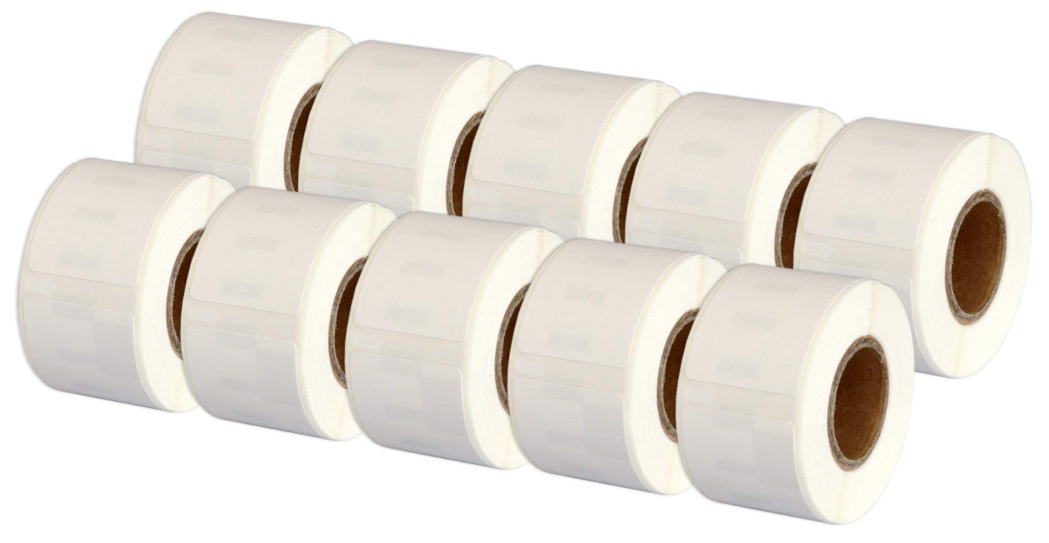 10 Rolls Compatible Address Labels 99010 S0722370, 28×89mm, 130 Labels/Roll for LabelWriter 310 320 330 4XL 400 450 Turbo/Twin Turbo/Duo & Seiko SLP Label Printers