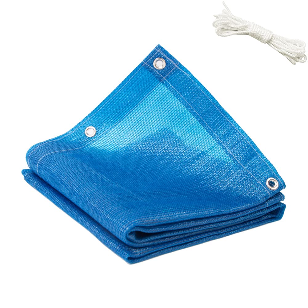 Photo 1 of 90% Shade Cloth for Plants 3.3 Ft × 3.3 Ft Greenhouse Shade Cloth for Protect Vegetable Plants Fruits Flowers Crops - Blue