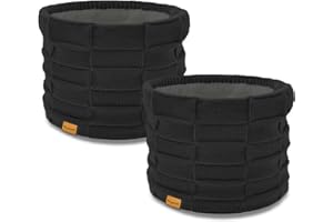 Kids Double-layer Knit Neck Warmer Gaiter | Thermal Fleece Face Cover for 6-14 Year Olds Boys Girls | Ski, Play