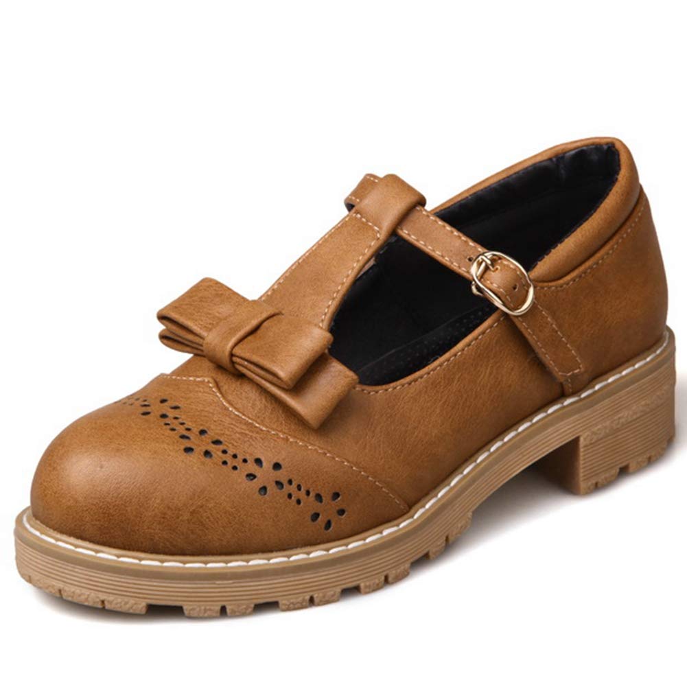 Vimisaoi Womens Classic T Strap Mary Janes Cutout Oxfords Shoes |  Desertcart BAHRAIN