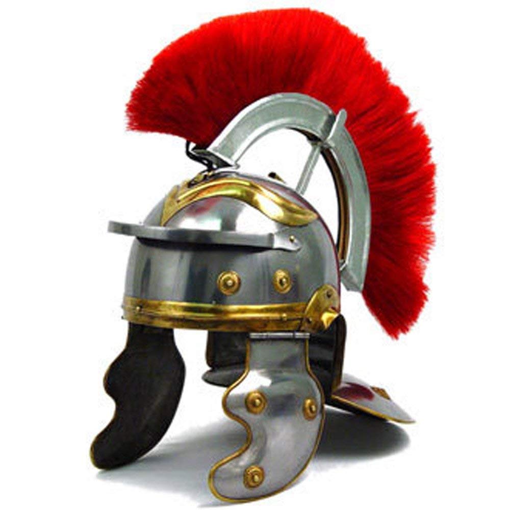 Photo 1 of Roman Officer Centurion Historical Helmet Armor 18g Steel Roman Helmet Rustic Vintage Home Décor Gifts