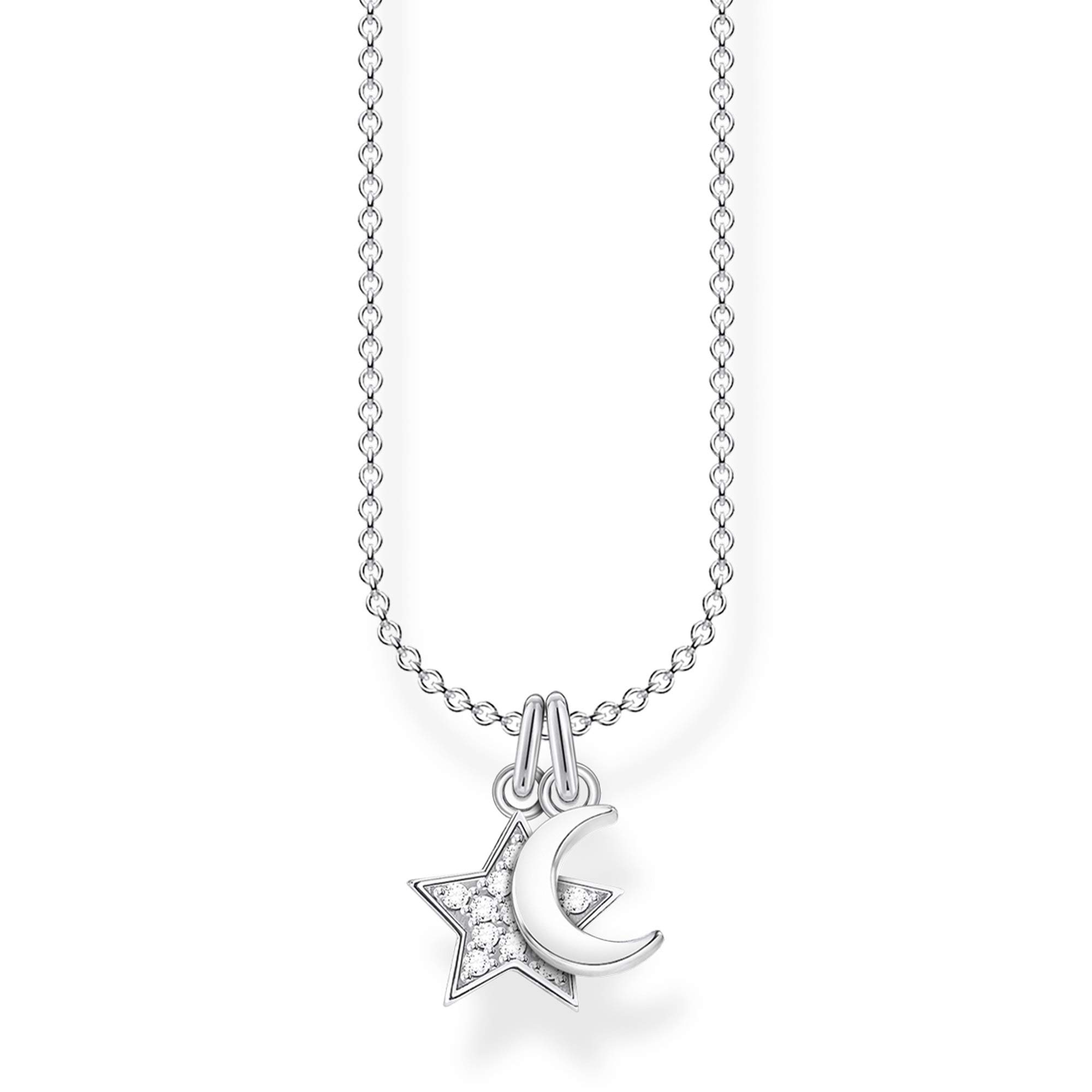 Thomas Sabo Women Necklace star & moon 925 Sterling Silver KE2068-051-14