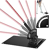Giltiil Pro Golf Alignment Sticks Holder – Adjustable Swing Plane Trainer with Weighted Base | Angle Plate Golf Training Aid 