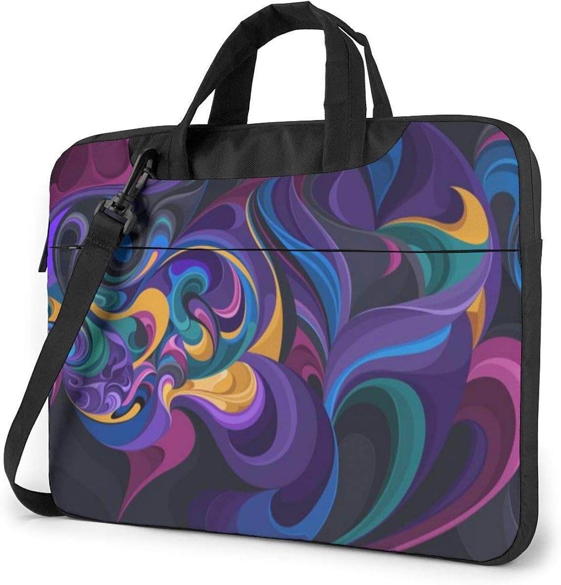 Abstract Colorful Painting Laptop Sleeve Case with Shoulder Straps for