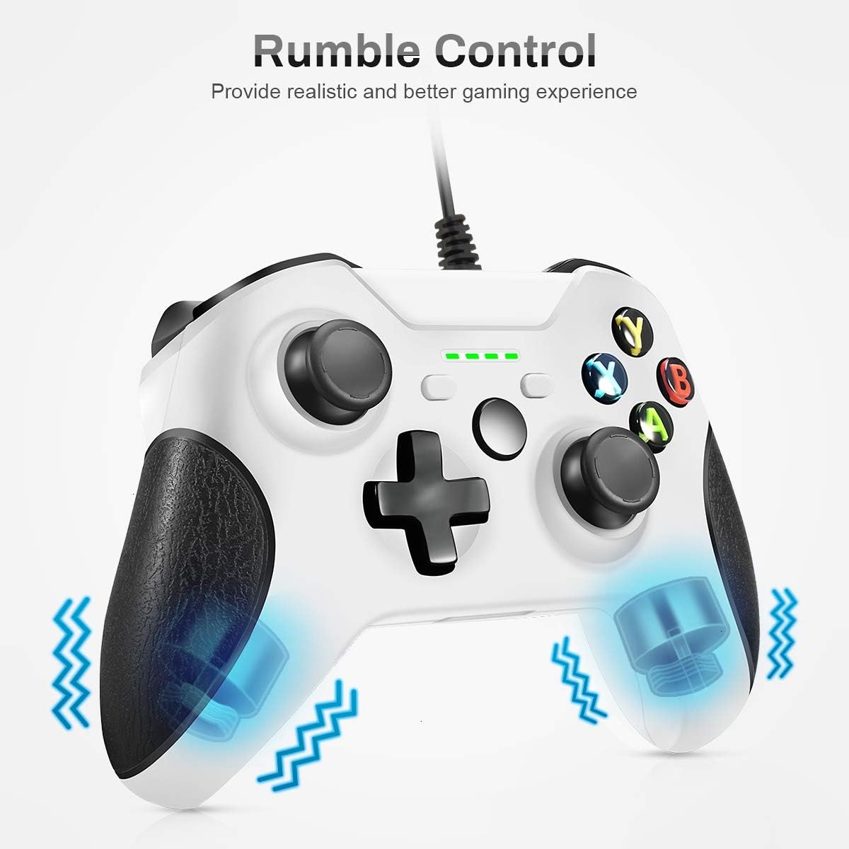 VOYEE Controller for Xbox One, Wired Enhanced Controller for Microsoft Xbox One/X/S/Elite (White): Computers & Accessories