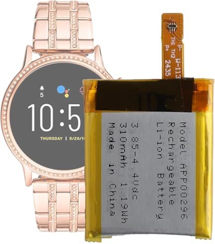 Vervangende accu APP00296 voor fossil Gen 5,Julianna HR Vervangende accu APP00296 voor fossil Gen 5,Julianna HR