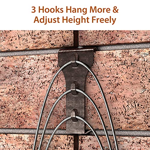 Brick Hook Clips (4 Pack) for Hanging Outdoors, Brick Hangers Fits