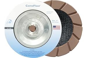 COMEFLOOR Concrete Grinding Wheel 5" Ceramic Diamond Cup Wheel for Floor Grinding, 200# Dry Edge Polishing Discs Fits Angle Grinder, 5/8"-11