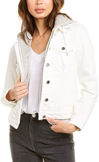 white hooded denim jacket