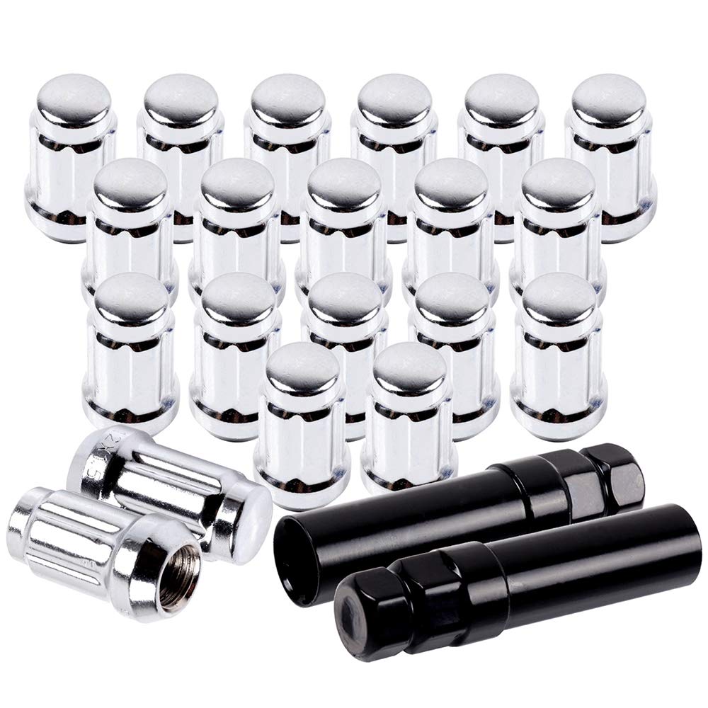 ROADFAR 20pcs Wheel Lug Nuts 12×1.5 ThreadSize Close End Compatible with Acura Cadillac
