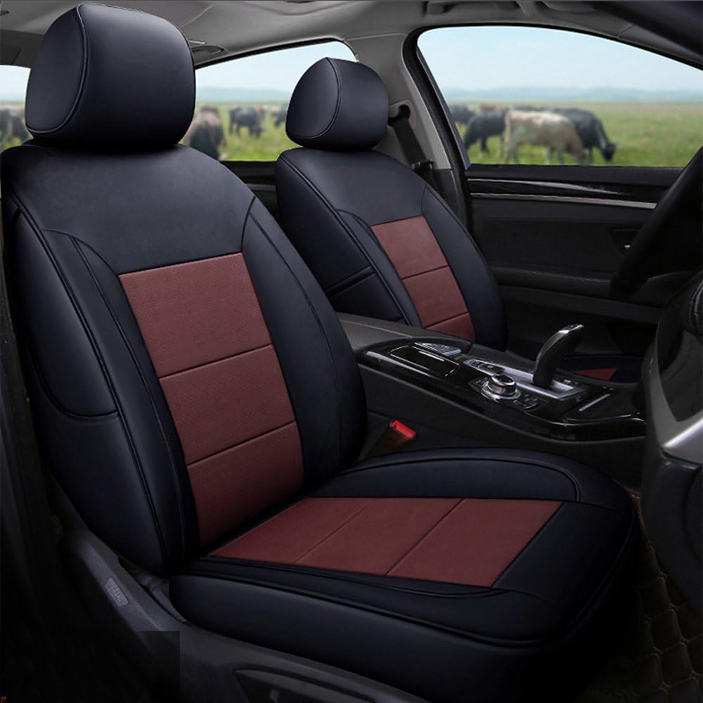 AutoDecorun Genuine Leather & Leatherette Car Seat Cover