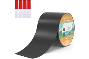 Yirilan RV Roof Sealant Tape - 4 Inch x 50 Feet Roof Patch for Camper Roof Repair,UV-Resistant and Weatherproof, Black
