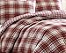 Eddie Bauer - Twin Comforter Set, Reversible Alt Down Bedding with Matching Sham, Oeko-Tex Certified, Dorm Essentials (Edgewood Red/Beige)