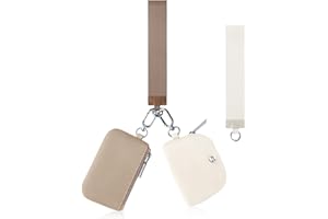 Babysun Mini Zip Around Dual Pouch Wristlet With 2 Straps Wristlet Keychain Wallet for Women Coin Purse Small Cute for Teen Girl