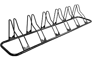 CyclingDeal Bicycle Floor Parking Rack Stand - for Mountain MTB Road Bike - Indoor Home Garage Storage - Classic 6 Bikes