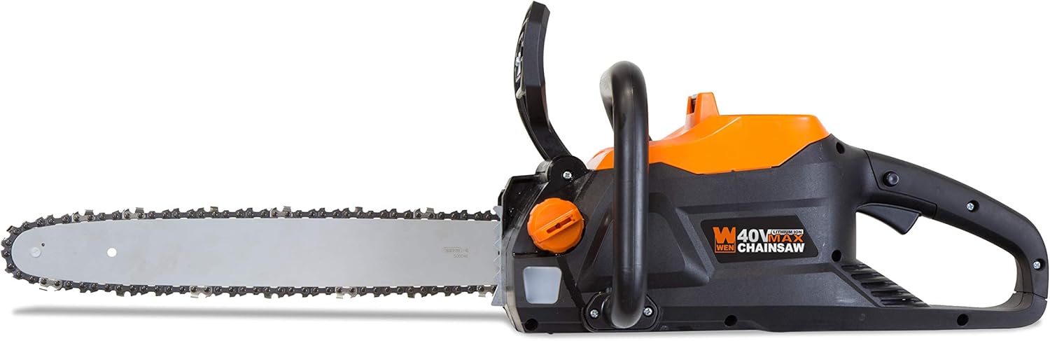 WEN 40417BT 40V Max Lithium Ion 16-Inch Brushless Chainsaw (Tool Only), Black