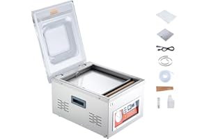 Uargd Chamber Vacuum Sealer, 260W Power, Vacuum Packaging Machine for Liquids, Meats, and More, Compact Design with 10.2-Inch