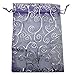 ANSLEY SHOP 100pcs 5x7 Inches Drawstrings Organza Gift Candy Bags Wedding Favors Bags (Purple with Silver)