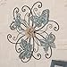 Adeco DN0015 Flower & Butterfly Urban Design Metal Wall Decor for Nature Home Art Decoration & Kitchen Gifts, Multicolor