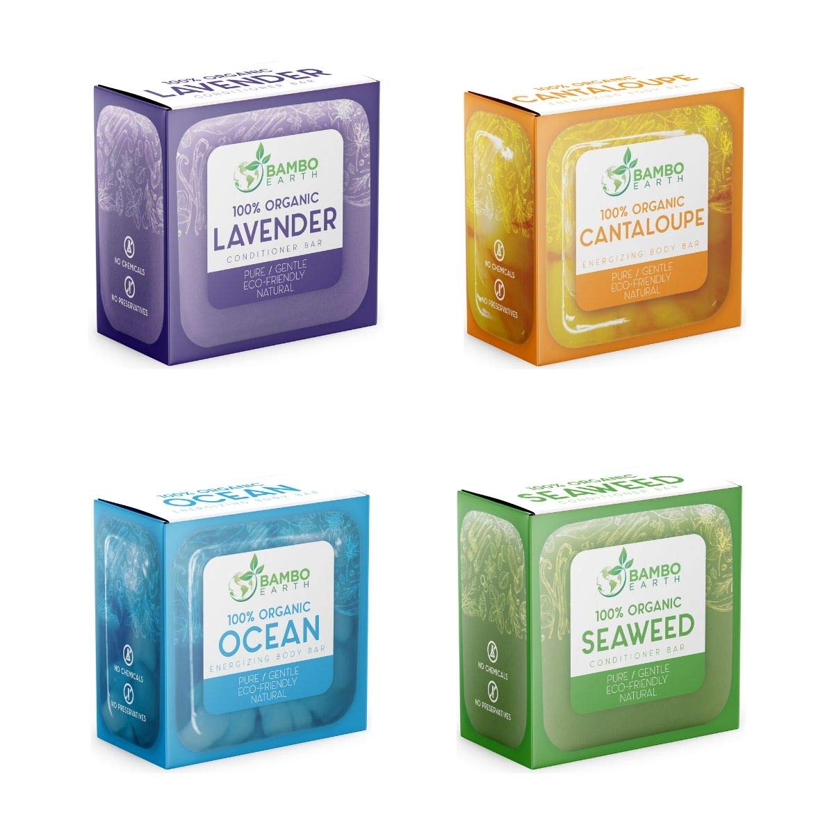 Conditioner And Body Wash Bar 4 Pack 100 Organic