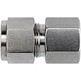 Brennan N2405-04-02-SS Stainless Steel Compression Tube Fitting, Straight Adapter, 1/4" Tube OD x 1/8" NPT Female