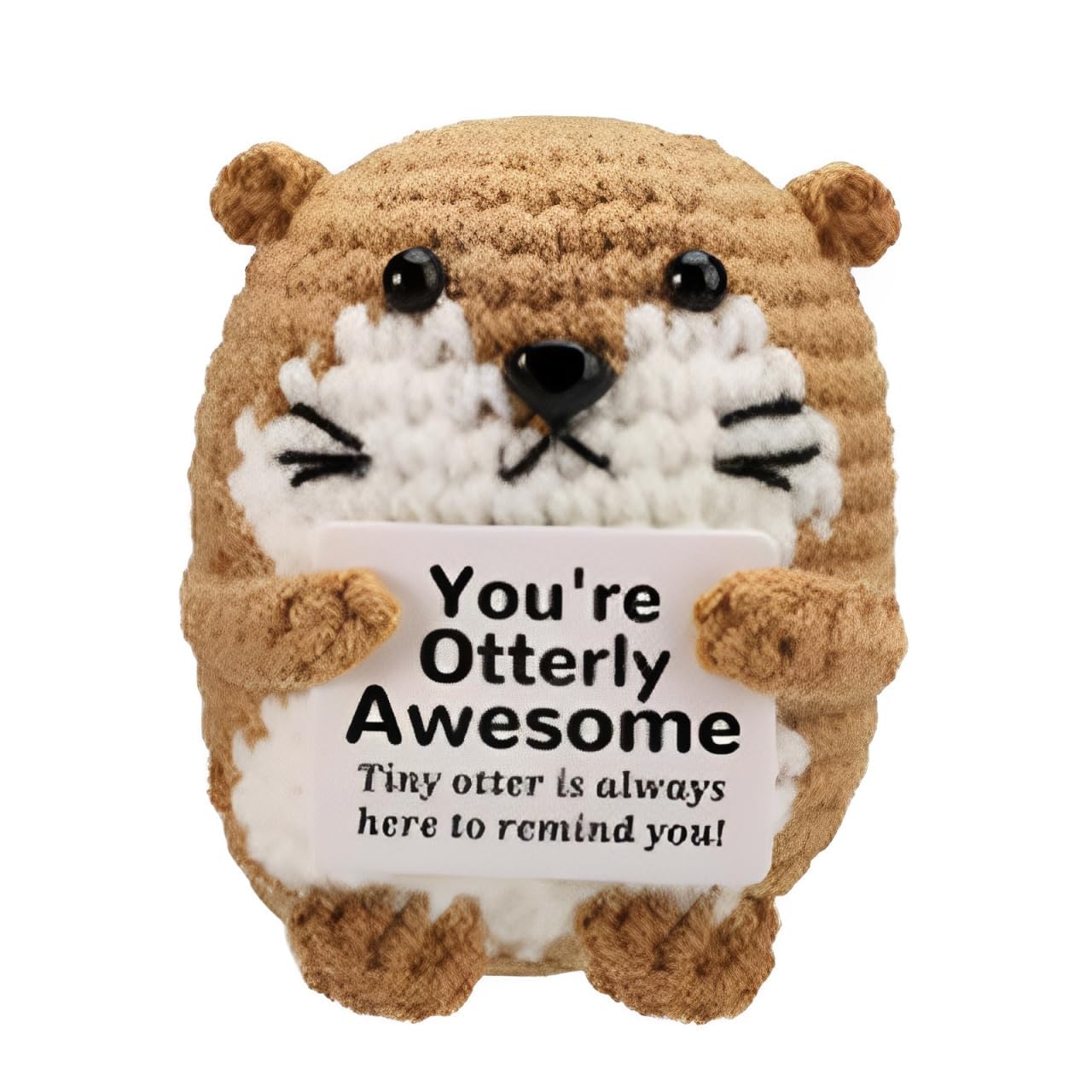 BAGUBDR Positive Crochet Animals, Emotional Support Pickle, Emotional Support Crochet Suitable for Home Decor Cozy Spaces Relaxation Areas Desk Companions Bedroom Decoration