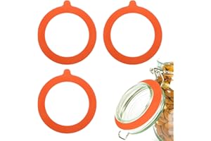 uxcell 4 Pcs Silicone Replacement Gasket for Glass Jars, 3.7 Inch OD Silicone Seals Rings Airtight Leakproof Mason Jar Sealin
