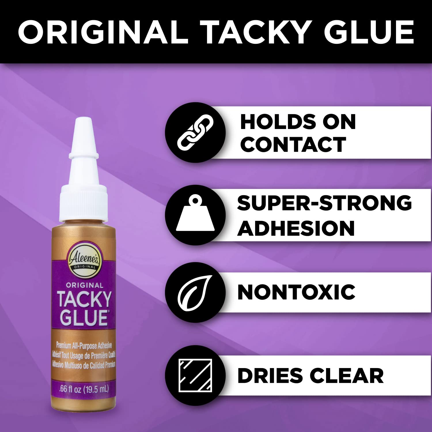 Aleene's Original Tacky Glue, Perfect for Crafts and DIY Projects, Dries Fast and Clear, .66 fl oz 3-Pack