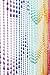 ShopWildThings Beaded Curtain Raindrops Rainbow Acrylic