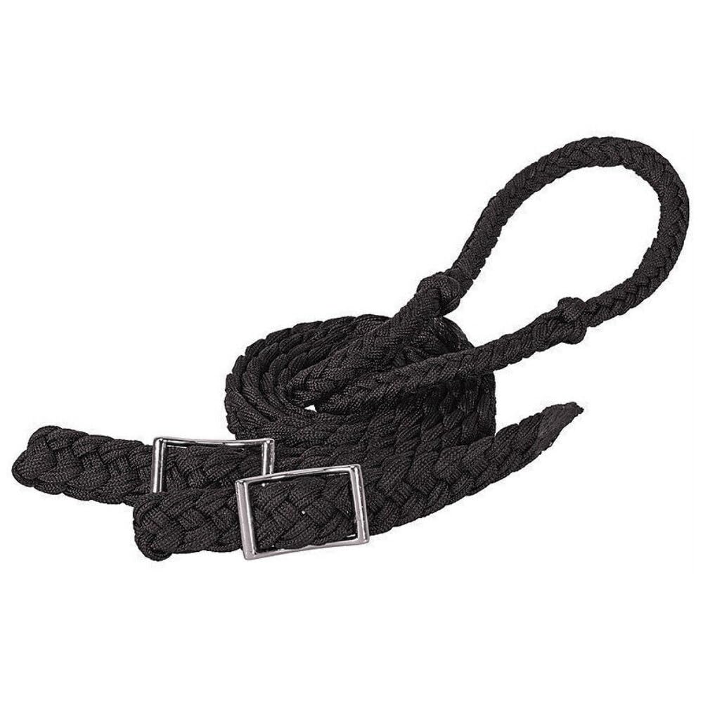 Weaver Leather Braided Nylon Barrel Rein, Black, 1/2 X 8