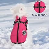 Poseca Dog Coat with Harness Winter Jacket for All Sizes Reflective Water view 8