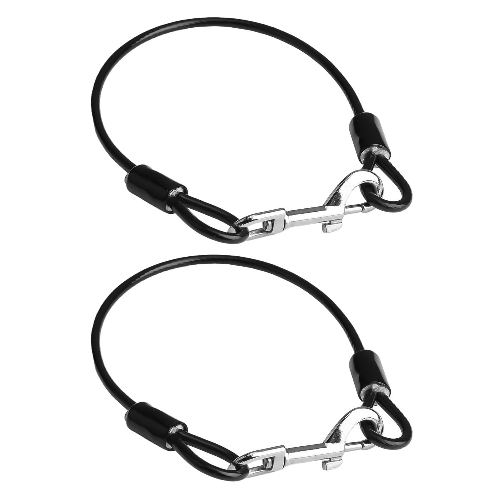 Anti Chew Dog Lead, 2Pcs Metal Dog Lead Chain Dogs Leads Extension Chew Proof Dogs Leads Heavy Duty Training Collar Non-Tangle Short Dog Chain for Pet Leash Collar