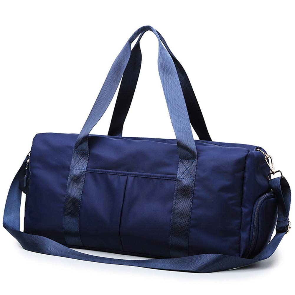 KARRESLY Sports Gym Bag for Women or Men Travel Duffel Bag with Wet Pocket and Shoes Compartment for Training Swim Yoga, Blue, One Size