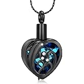 constantlife Dolphin Urn Necklace for Ashes Stainless Steel Cute Pendant Cremation Jewelry Memorial Loved Ones Ash Holder Keepsake Gift for Women Men