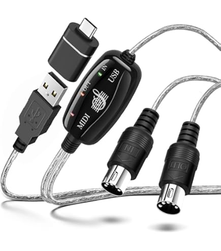 Amazon.com: SUPVOX Midi to USB in- Out Cable Midi Interface USB to